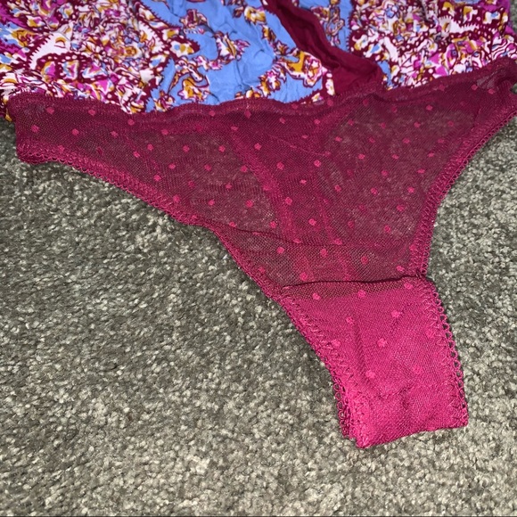 Free People Low-Back Thong Bodysuit Border Babe - Picture 7 of 11